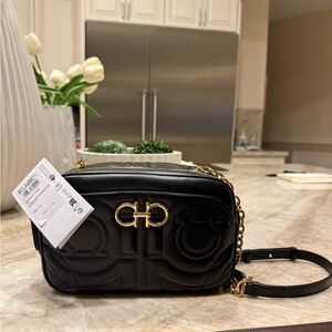 Ferragamo ganici camera Crossbody Bag